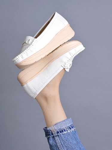 Image of Shoetopia Women's White Sandals - Stylish Slingback Slip-On Bally || Bow Design, Comfortable Casual & Party Footwear