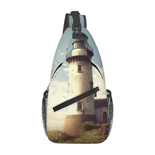 Bolso cruzado casual Old Lighthouse para hombre y mujer miniatura 1