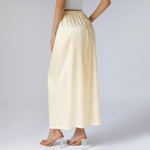 Jupon de satin long avec dentelle raffinée et boucle de ajustement - 4