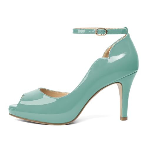 Image of AUMOTED High Heels Pumps Platforms Shoes for Party Daily 3.4 inch Dressy Pumps