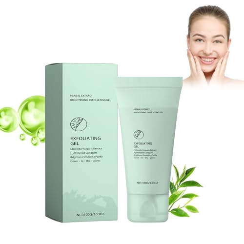 Gel Exfoliante Para El Rostro, Exfoliante Facial Limpiador, Gel Exfoliante Iluminador, Cuidado Facial Peeling Iluminador, Limpieza Suave Y Reducción De Los Poros Cerrados, 100 G