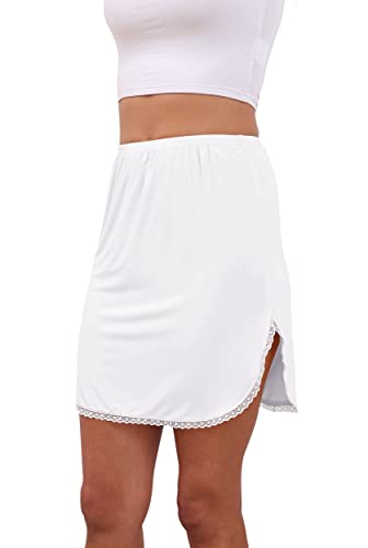 Image of Half Slips for Women Underskirt Short Mini Skirts Lace Curved Half Slip