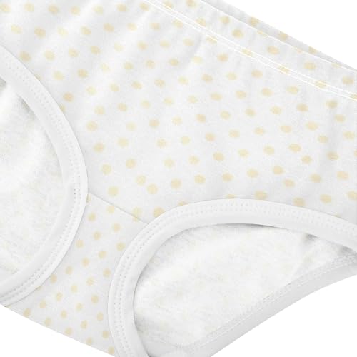 Cotton Toddler Underwear Floral Yellow Dots White Prints Cute Panties Girl Cartoon Underpants Briefs 2t4