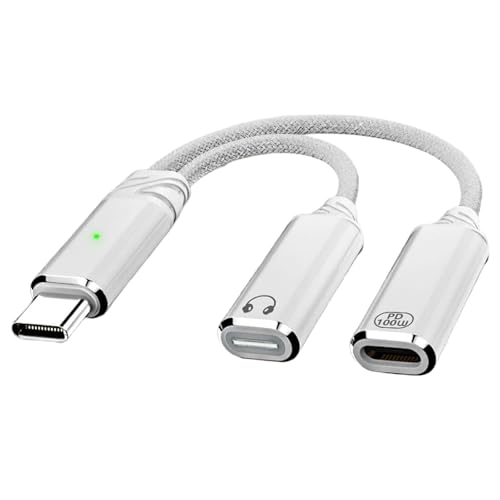 Image of 2 in 1 Type C Splitter to Type USB Headphone Sound Adapter Charging Cable Replacement for Tablet Fast Charging Cable Adapter