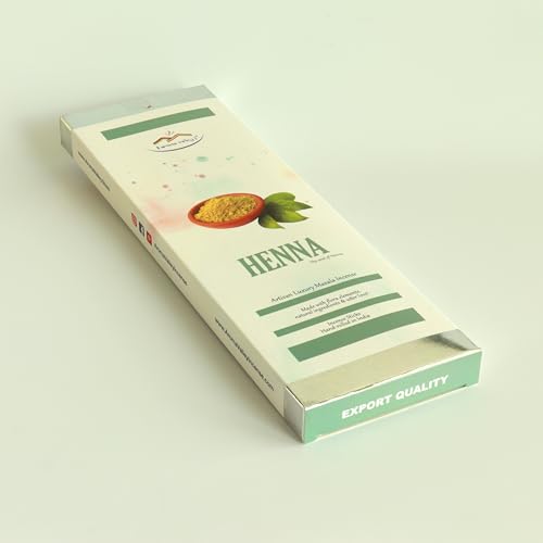Aroma Valley Henna Incense Sticks - Artisan Luxury Masala Incense - Handmade Long-Burning Incense 18+ Sticks