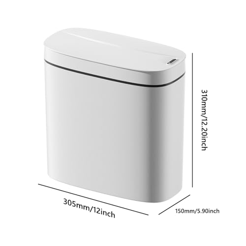 Bote de basura automático sin contacto de 14L con sensor para baño 2