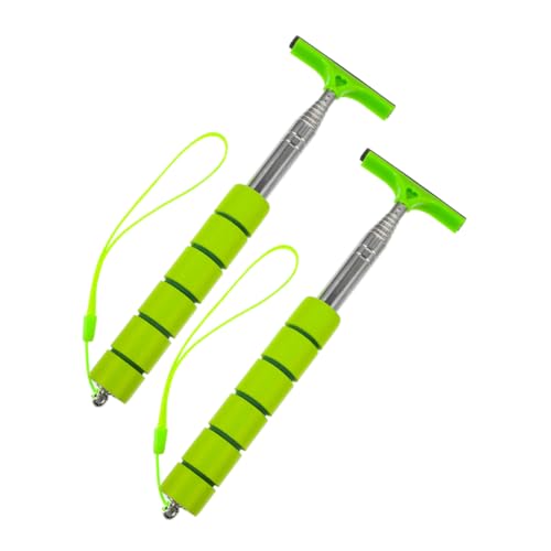 PRETYZOOM Rearview Mirror Wiper Windshield Cleaner 2 Pack Retractable Car Squeegee Telescopic Handle for Cleaning