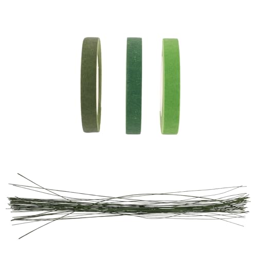 OSALADI 1Set Flower Arrangement Tool Includes Floral Tape Double Sided Adhesive and Flower Stem Wires for Floral Arrangements and Craft Projects