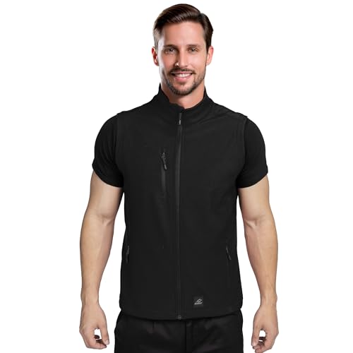 BWOLF GRIN Softshell Weste Herren Outdoor Softshellwesten Weste Softshell Herren (DE/NL/SE/PL, Alphanumerisch, 4XL, Regular, Regular, Schwarz)