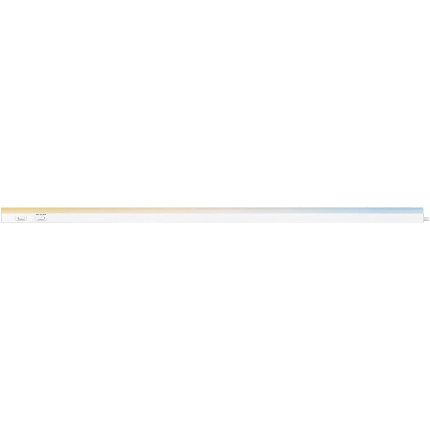 Sunlite 53109 LED 34 Inch Linkable Under Cabinet Light Fixture, 12 Watts, 120 Volts, 1200 Lumens, Plug-In, Selectable 3 CCT 3000K-5000K, 50,000 Hour Lifespan, ETL listed, Kitchen, Bathrooms, & Shelves