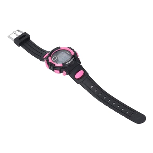 KIMISS Reloj Deportivo Digital para Niños con Cronómetro para Gestión del Tiempo - Rosa Reloj Deportivo Digital para Niños Pequeños de Pulsera LED Resistente Al Agua hasta 30 M con Despertador de