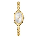 CHEETAH Orologio da donna in oro con cinturino piccolo vintage, quadrante con numeri facili da leggere, impermeabile, Bianco diamante, Vintage