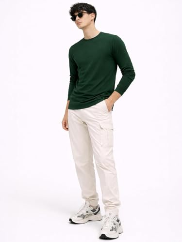 Image of Men's Regular Fit Plain Full Sleeve T- Shirt, Spun Cotton Fabric, Soft and Comfortable Casual Everyday Wear (Pack of 3) (Size Range S to 2XL)