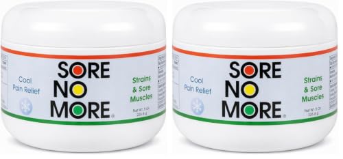 Image of Sore No More Cool Relieving Gel for Muscles & Joints Aches & Pains Associated with Strains, Bruises & Sprains | Absorbs Quickly with a Refreshing Lemon Aroma | 8 oz Jar (Pack of 2)