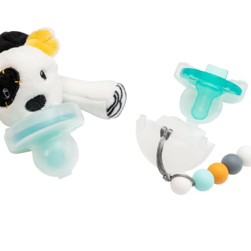 Image of The Keepsie Pacifier Cover – Protective Pacifier Case – Works with Pacifier Clips & Plush Pacifiers – Made in USA, BPA-Free - White 2 Pack