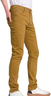 Victorious Men's Skinny Fit Color Stretch Jeans