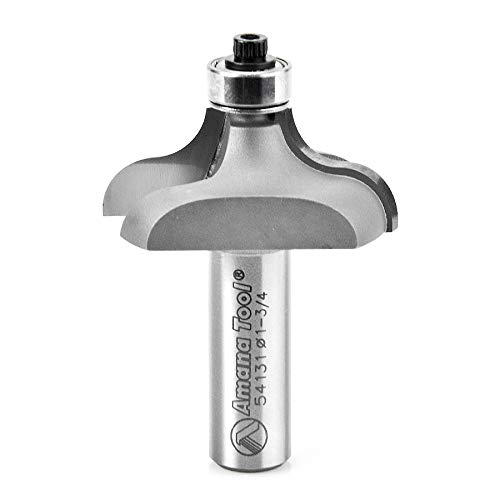 Amana Tool - (54131) Carbide Tipped Ogee 11/32 Radius x 1-3/4 Dia x 11/16 x 1/2" Shank for 1-3/4 Material