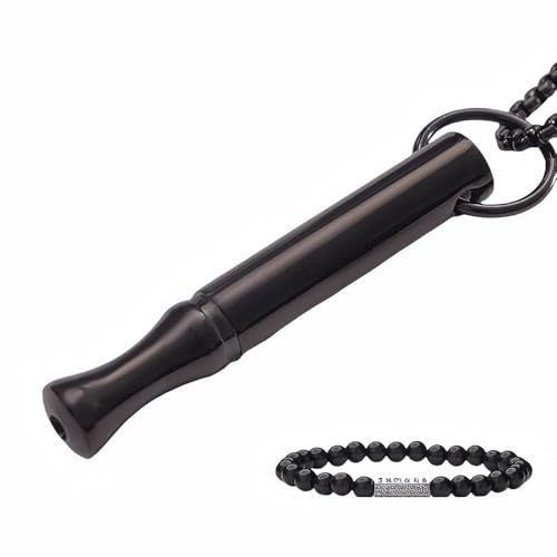 Adjustable Breathing Necklace to Stop Smoking,Anxiety Mindfulness Pendant- Stainless Steel Sensory Fidget Quit Vapingtools Jewelry for Focus & Calm, 3 Chain Lengths (23.6