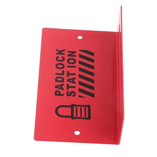 Lockout TAGOUT Locks Station, Professional Alloy Steel Management Rack, Easy to Install Padlock Holder for 5-8 Padlocks, RED