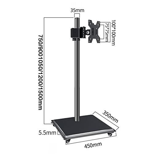 Soporte móvil para TV con ruedas bloqueables ajustable miniatura 2