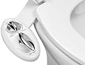 LUXE Bidet NEO 180 - Self-Cleaning, Dual Nozzle, Non-Electric Bidet Attachment for Toilet Seat, Adjustable Water Pressure, Rear and Feminine Wash, Lever Control (White)