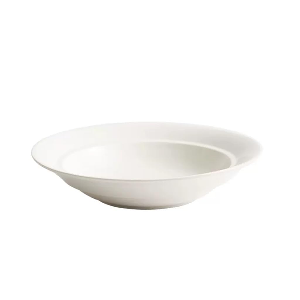 XYIANG Salad Bowl Large Hotel Tableware Soup Noodle Bowl Ceramic Large Basin Bowl Household Deep Soup Bowl Salad Bowl Dessert Snack Bowls (Medium)