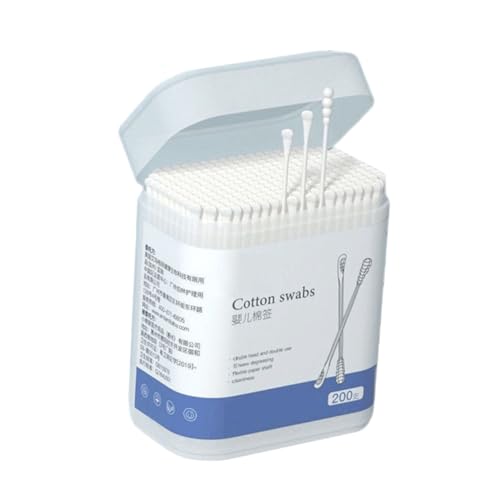 Mikinona Sticks for Ear Baby 100ct Double-ended Cotton Swabs for Baby Ear Cleaning Gentle Soft for Sensitive Skin