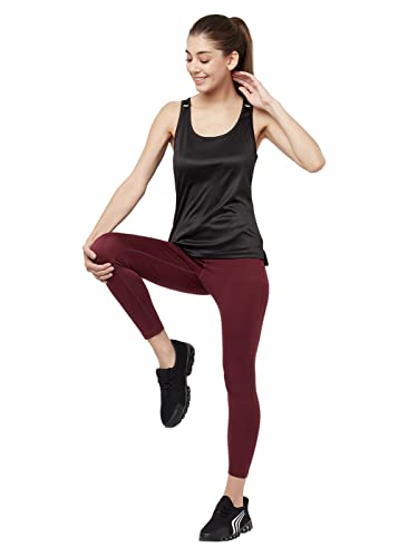 Image of TRUEREVO Sports Leggings for Women-Stretch Dryfit High Waist 7 /8th Gymwear Pants with Back Zipper Pocket-Quick Dry Activewear-Training Tights- for Yoga, Sports, Gym, Workout and Running