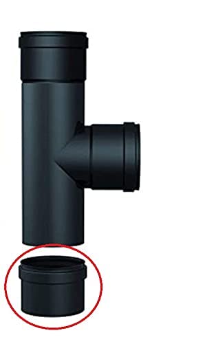 Bouchon noir aveugle étanche raccord en T acier 80mm - 5