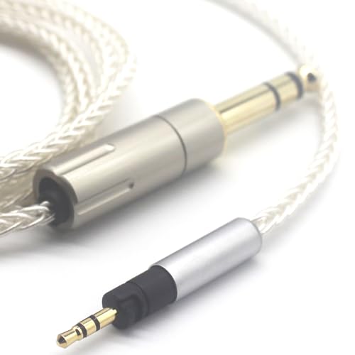 Youkamoo 8 Core Silver Plated Braided Replacement Upgrade Cable Compatible for Sennheiser Momentum Momentum 2 Momentum 3 HD1 with 1/4