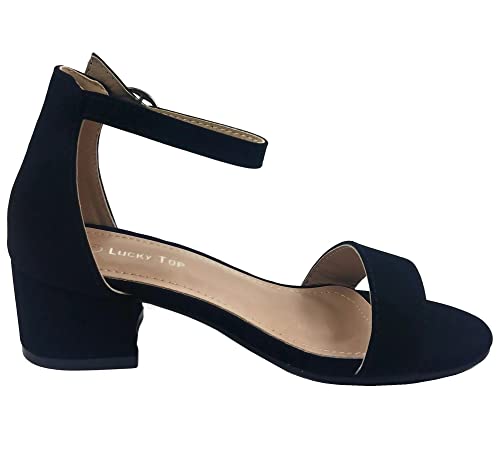 Image of Lucky Top Girls Dress Sandal Low Heel Ankle Strap