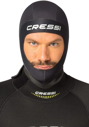 Cressi Hood Man - Neopren 5mm Kopfhaube Herren - Ausgezeichnette Passform