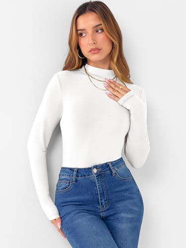 ANRABESS Womens Long Sleeve Mock Neck Tops Slim Fitted Basic Layer Office Work Shirts 2025 Fall Outfits Y2K Clothes3