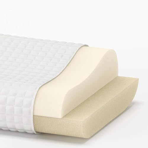 Image of Memory Foam Tssp Ergonomic Pillow, Side /Back Sleeper33X50 Cm (13X20) (Without Pillow Case), White