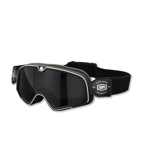 OLYSPM Lunette Moto Cross,Masque Moto Vintage avec Lentilles Anti-UV et Rembourrage en Mousse,Design Ajustable Compatible avec Différents Styles de Casques