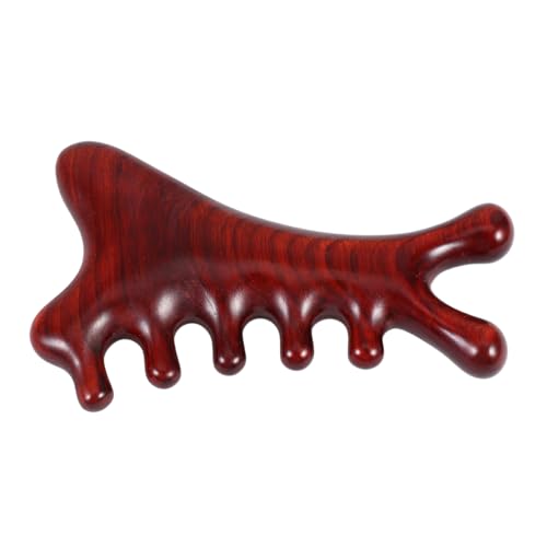 ORFOFE Peine Masajeador de Madera Natural para Cabelludo Herramienta Multifunción Gua Sha para Masaje Relajante Casa Oficina y Viaje Diseño Portátil y Seguro