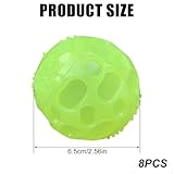 8 Stück Glow In The Dark Hundeball, Quietschende Hundebälle Leuchtende Gummi-Hundebälle, Dehnbarer Gummiball Hundeball, Hund Interaktive Ball, Zähne Training Hund Ball für kleine, mittlere Hunde