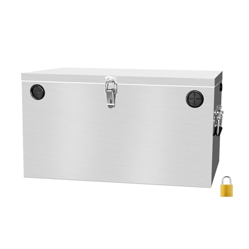 Peastorm Trailer RV Marine Battery Box - 12V Waterproof Stainless Steel Dual Battery Relocation Kit for Boat Trolling Motor Kayak (Double Battery Box)