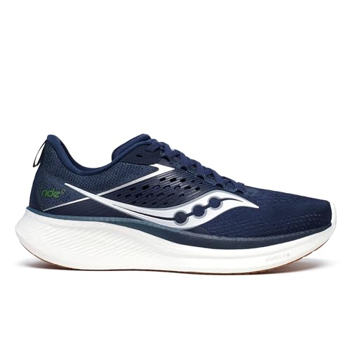 Saucony Ride 17 Herren-Sneaker, Marineblau/Gum, 43 EU