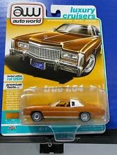 Auto World Luxury Cruisers 1979 Lincoln Continental Lowrider Gold Metallic