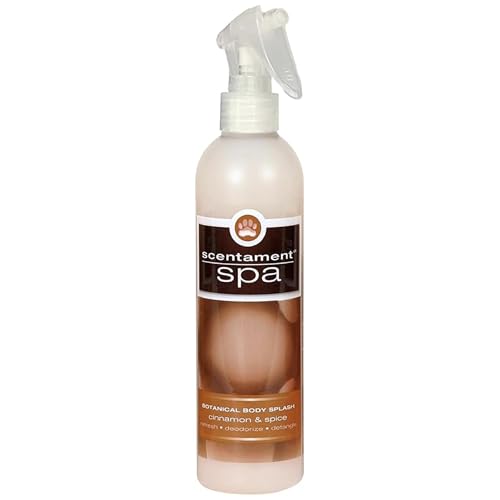 Image of Best Shot Scentament Spa Botanical Body Splash, Body Spray Conditioner for Pets, Cat and Dog Cologne Spray, Alcohol-Free, Ready To Use, Cinnamon Spice, 8 Oz.