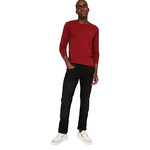 Image of Bossini Men Cotton Lycra Regular Fit Solid T Shirt
