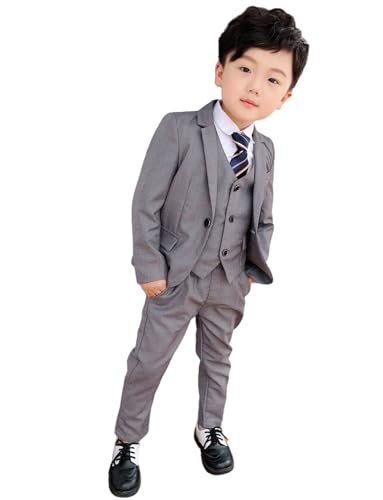 Veste à revers échancré garçon gilet pantalon pour ensemble costume 3 pièces mariage