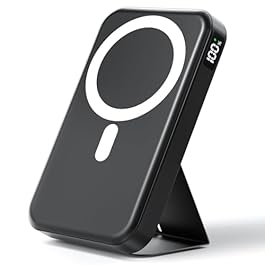 Magnetic Portable Charger, 10000mAh Wireless Power Bank with 20W USB-C Fast Charging, Foldable Stand & LED Display Magnetic Battery Pack, Compatible with iPhone 16/15/14/13/12 All Series