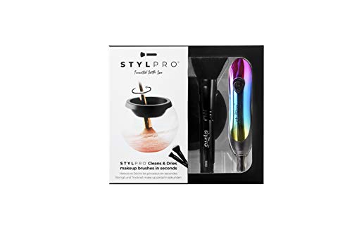 StylPro Makeup Brush Cleaner and Dryer Rainbow Gift Set – Best Brush Spinner Machine & Washing Device 30 Seconds Dry