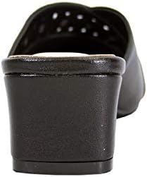 Peerage Darcie (LC9038) Women's Wide Width Mid-Heel Leather Dress Mules Black 12 | Image 3