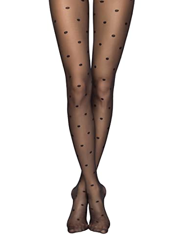 Conte Womens Large Polka Dot Fantasy Design Pantyhose Tights Desire2