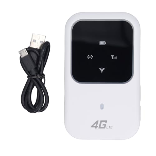 Image of 4G LTE Mobile Hotspot Router, Wireless Portable WiFi for Travel, 10 Connected Devices, Pocket WiFi, for Smartphone, Laptop, Tablet, Asia Version, White