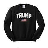 TeesAndTankYou Arch Trump USA Sweatshirt Unisex 2X-Large Black