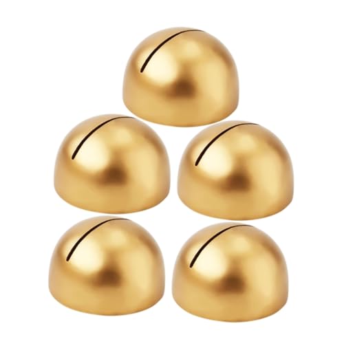 TOGEVAL 5個丸型席位牌名片? 木製ベース付きカリグラフィ数字ホルダー 結